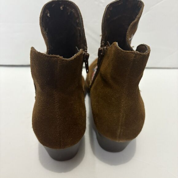 Carlos Santana Ankle Boots Women 9 Embroidered Floral Brown Multi Boho Western - Picture 2 of 11